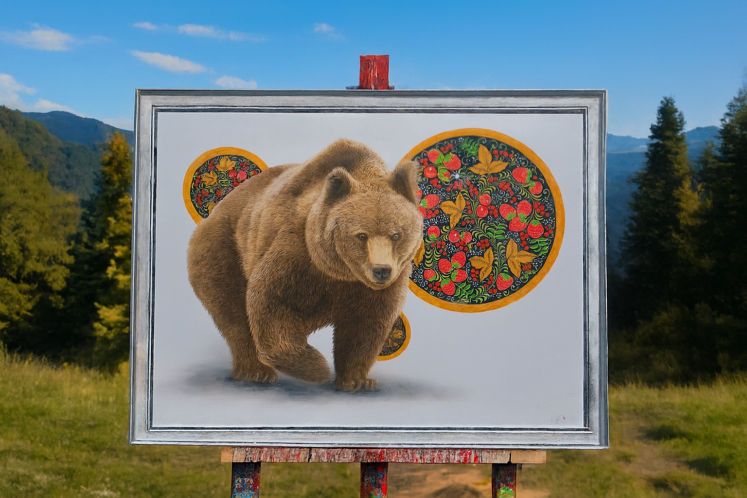 Legat Art, работа Строганова, цветной карандаш, выставка при бизнес-форуме, Алексей Сергиенко, Андрей Пережогин